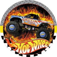 Yenilebilir Yuvarlak Pasta Resim Baskısı 20 cm Şekerli Kağıt Hot Whels Temalı 122
