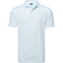 Footjoy Houndstooth Geo Lisle Erkek Golf T-Shirt 34007 Beyaz