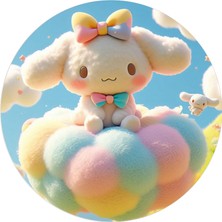 Yenilebilir Yuvarlak Pasta Resim Baskısı 20 cm Şekerli Kağıt Cinnamoroll Temalı 105