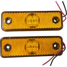 Kasa Dorse Lambası Dikdörtgen 4 LED 12V Sarı 2 Adet Fiyatı