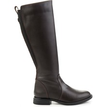 Kahve Hakiki Deri Kadın Çizme K03724260803