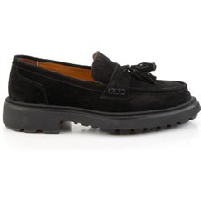 Siyah Hakiki Deri Erkek Loafer Ayakkabı E01597000502