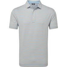Footjoy Balance Stripe Lisle Erkek Golf T-Shirt 34028 Blue Jay