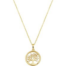 Hayat Ağacı 14 Ayar Altın Kolye