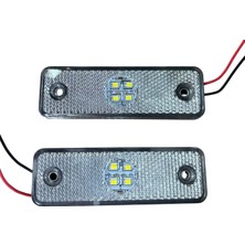 Kasa Dorse Lambası Dikdörtgen 4 LED 24V Beyaz 2 Adet Fiyatı Tas C23