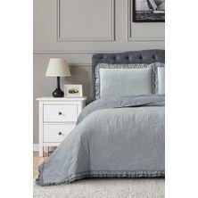 Madrid Elyaf Dolgulu Çift Kişilik 240X260 cm Yatak Örtüsü Antrasit