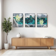 Cozy Co:temperli Cam Üçlü Set Tablo, Tablo, Üçlü Tablo, Uv Baskı, Cam Tablo, 3’lü Set, CUT019