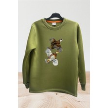 Avcılık Hunter Keklik Kuşları Baskılı Regular Fit %100 Pamuk Sweatshirt