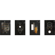 Cozy Co:temperli Cam Dörtlü Set Tablo, Tablo, Dörtlü Tablo, Uv Baskı, Cam Tablo, 4’lü Set, CDT001