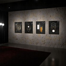 Cozy Co:temperli Cam Dörtlü Set Tablo, Tablo, Dörtlü Tablo, Uv Baskı, Cam Tablo, 4’lü Set, CDT001