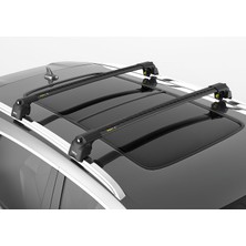 Turtle Air-2 Black Full Kit, Hyundai Kona (SX2) Tavan Taşıyıcı Ara Atkı Seti, Siyah, Uyumlu Model Yılları 2024-2025-2026