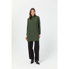 Pili Detaylı Tunik  Haki