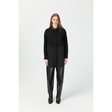 Jakar Garnili Taş Işli Tunik  Siyah