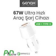 iPhone 12 Pro Uyumlu USB + Pd Hızlı Araç Şarj Başlığı