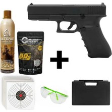 We Glock 17 Gen4 Mos Siyah + Green Gas + 1 kg Bb + Taşıma Çantası + Atış Gözlüğü