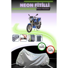 Cemku Shine Gri Neon Fitilli Mondial 180 Z-One S Uyumlu Motosiklet Brandası