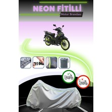 Cemku Shine Gri Neon Fitilli Rks Sniper 50 Pro Uyumlu Motosiklet Brandası