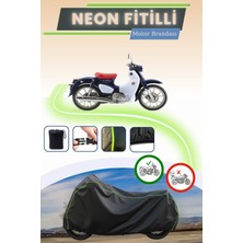 Cemku Shine Siyah Neon Fitilli Honda C90 Super Cub Uyumlu Motor Brandası
