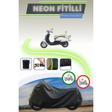 Cemku Shine Siyah Neon Fitilli Mondial 50 Znu Uyumlu Motor Brandası