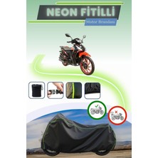 Cemku Shine Siyah Neon Fitilli Arora Smart 50 Uyumlu Motor Brandası