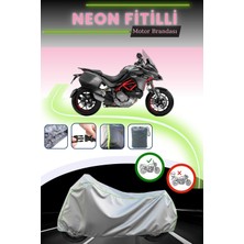 Cemku Shine Gri Neon Fitilli Ducati Multistrada 1260 Touring Pack Uyumlu Motosiklet Brandası