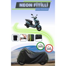 Cemku Shine Siyah Neon Fitilli Kuba Space 50 Uyumlu Motor Brandası