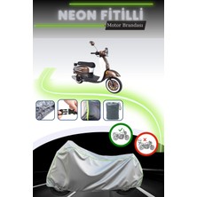 Cemku Shine Gri Neon Fitilli Arora Dazzle 50 Uyumlu Motosiklet Brandası