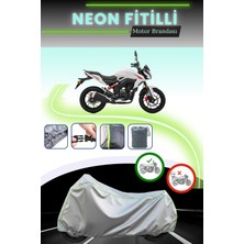 Cemku Shine Gri Neon Fitilli Rks RK250-S Uyumlu Motosiklet Brandası