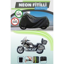 Cemku Shine Siyah Arka Çanta Uyumlu Neon Fitilli Bmw R 1200 cl Uyumlu Motor Brandası