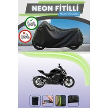 Cemku Shine Siyah Arka Çanta Uyumlu Neon Fitilli Ducati Diavel V4 Uyumlu Motor Brandası