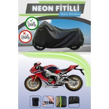 Cemku Shine Siyah Arka Çanta Uyumlu Neon Fitilli Honda Cbr 1000 Rr-R Fireblade Sp Uyumlu Motor Brandası