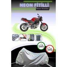 Cemku Shine Gri Neon Fitilli Aprilia Shiver 900 Uyumlu Motosiklet Brandası
