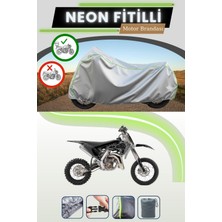Cemku Shine Gri Arka Çanta Uyumlu Neon Fitilli Husqvarna Tc 65 Uyumlu Motosiklet Brandası