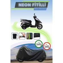 Cemku Shine Siyah Neon Fitilli Kanuni Mati 125 Uyumlu Motor Brandası