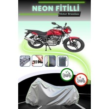 Cemku Shine Gri Neon Fitilli Mondial 125 Mh Drift Uyumlu Motosiklet Brandası