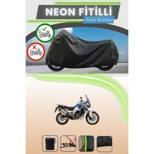 Cemku Shine Siyah Arka Çanta Uyumlu Neon Fitilli Honda CRF1000L Africa Twin Adventure Sports Dct Motor Brandası