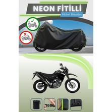 Cemku Shine Siyah Arka Çanta Uyumlu Neon Fitilli Yamaha Xt 660 R Uyumlu Motor Brandası