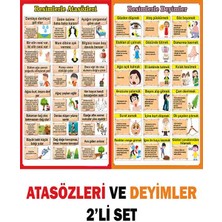 Atasözleri ve Deyimler Okul Pano 70X100 cm Vinil Branda