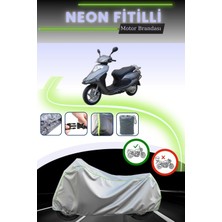 Cemku Shine Gri Neon Fitilli Apachi Nova 125 Uyumlu Motosiklet Brandası