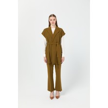 Tunik Yelek Pantolon Takım  Yağ Yeşili