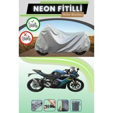 Cemku Shine Gri Arka Çanta Uyumlu Neon Fitilli Voge 250 Rr Uyumlu Motosiklet Brandası