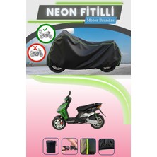 Cemku Shine Siyah Arka Çanta Uyumlu Neon Fitilli Keeway Matrix 150 Uyumlu Motor Brandası