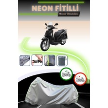Cemku Shine Gri Neon Fitilli Kymco People S 200 Uyumlu Motosiklet Brandası