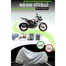 Cemku Shine Gri Neon Fitilli Kuba Cr1-S Uyumlu Motosiklet Brandası