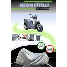Cemku Shine Gri Neon Fitilli Honda Dylan 150 Uyumlu Motosiklet Brandası