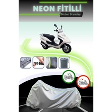 Cemku Shine Gri Neon Fitilli Asya Efsane Eco 100 Uyumlu Motosiklet Brandası