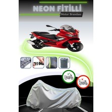 Cemku Shine Gri Neon Fitilli Gilera Nexus 250 Uyumlu Motosiklet Brandası