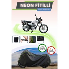 Cemku Shine Siyah Neon Fitilli Çelik Motor Classic 125 Uyumlu Motor Brandası