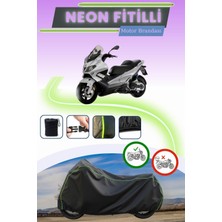 Cemku Shine Siyah Neon Fitilli Gilera Nexus 300 Uyumlu Motor Brandası