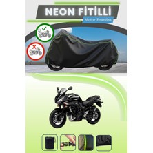 Cemku Shine Siyah Arka Çanta Uyumlu Neon Fitilli Yamaha Fz6 Fazer S2 Abs Uyumlu Motor Brandası